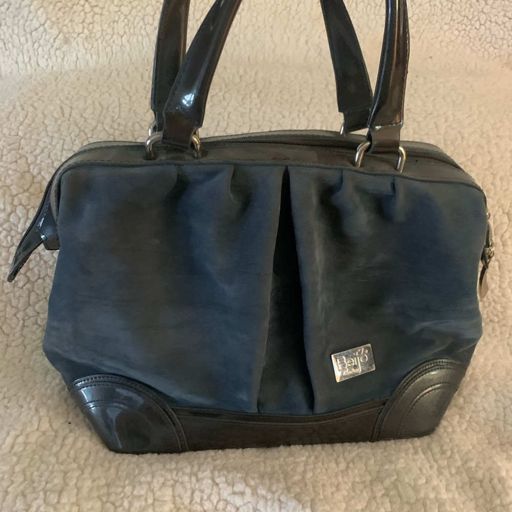 Beijo. Blue/gray purse. Arm/Hand strap.